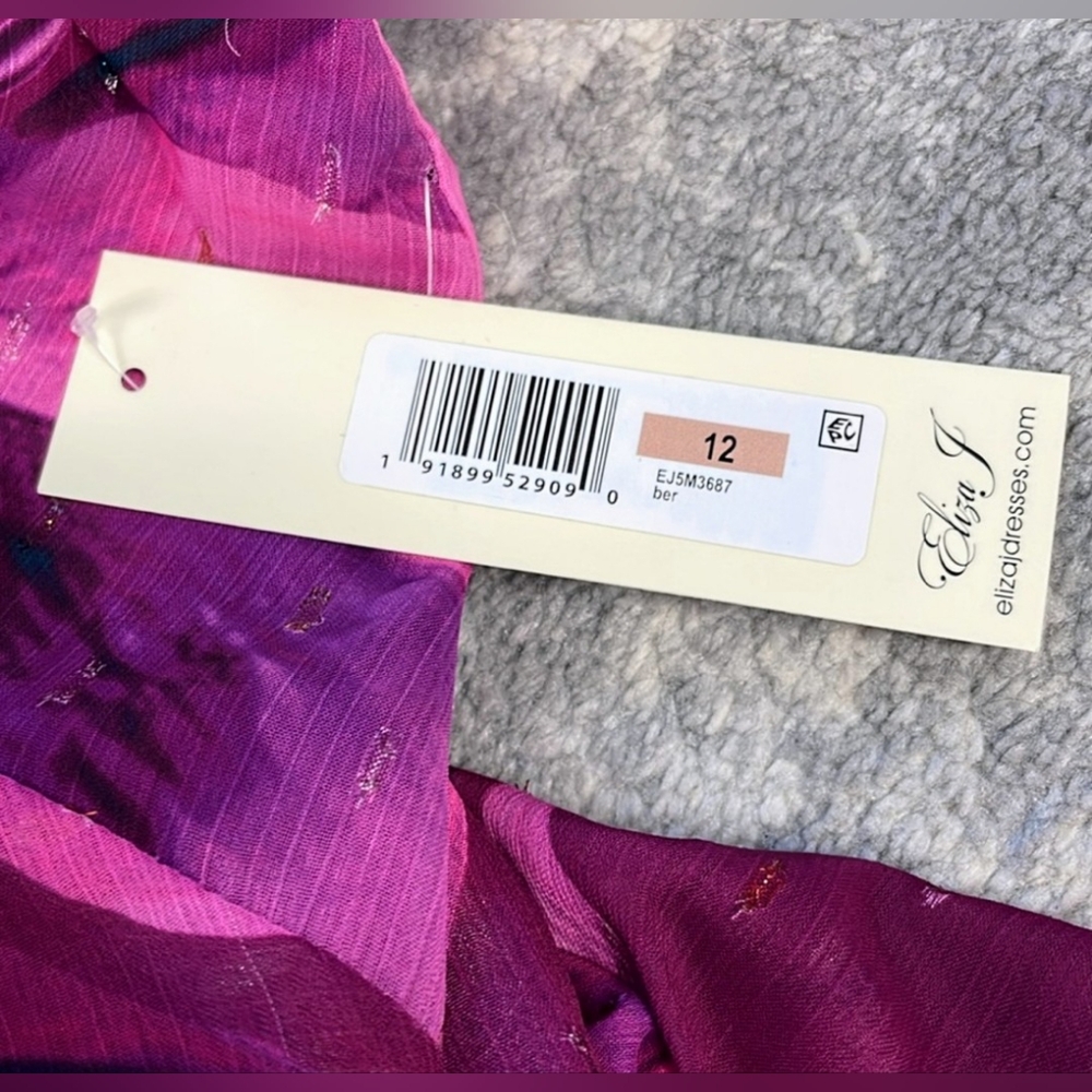 🤍Eliza J. Brand NEW Gorgeous High Low Chiffon Dress💕Size 12 - Picture 7 of 8